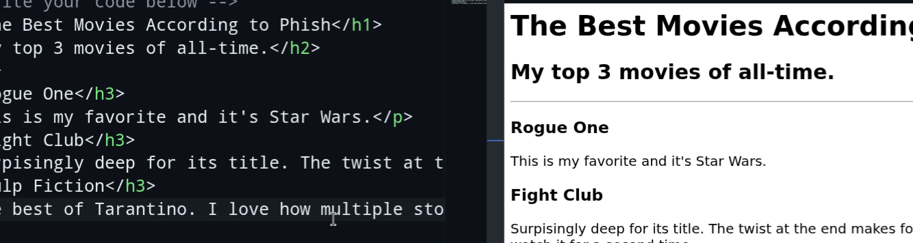 Movie ranking list with a dark-themed background, featuring a top 3 list of favorite movies with titles and brief descriptions, creating a cinematic and engaging visual presentation.